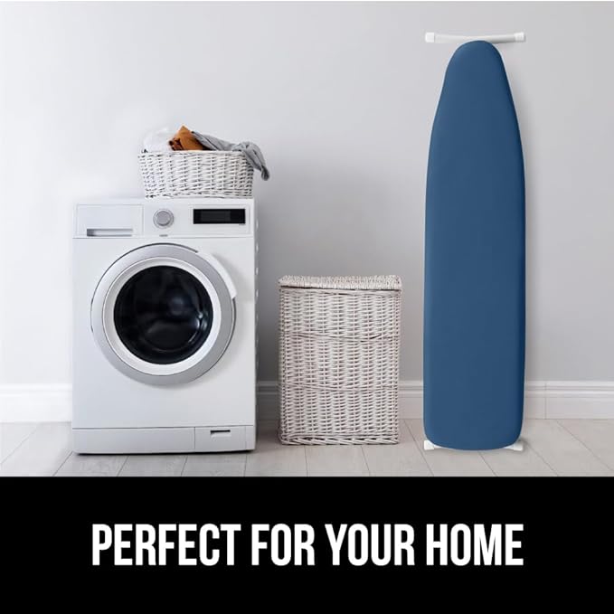 The Original GORILLA GRIP Ironing Board Cover, Silicone Coating, Full 54x15 Inch Size Scorch Resistant Padding, Elastic Edge, Heavy Duty Covers Standard Boards, Hook and Loop Fastener Strap, Navy
