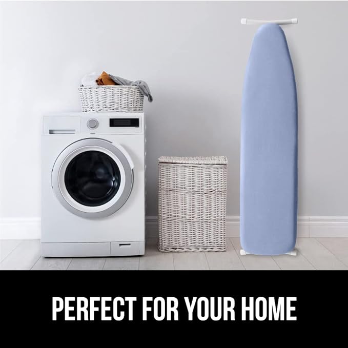 The Original GORILLA GRIP Ironing Board Cover and Pad, Silicone Coating, Thick Scorch Resistant Padding, Heavy Duty Iron Covers Standard Boards, Hook and Loop Fastener Strap, Blue 18x49