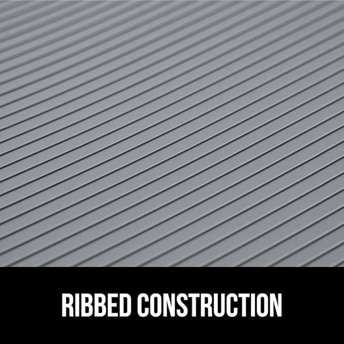 GORILLA GRIP DuraGuard Shelf Liner, 17.5x20 Non-Adhesive Cabinet Liners for Kitchen Drawers, Shelves, Refrigerator, Pantry Storage, Bathroom Closet, Durable Waterproof BPA Free Ribbed Plastic, Gray