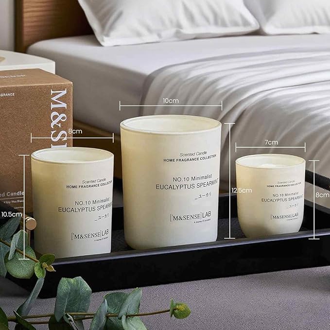 M&SENSE Natural Soy Candle| Oud Wood | 5.3 oz | Minimalist Scented Candle for Relaxation, Gifting, Home Décor | for Bedroom, Office, Party Small