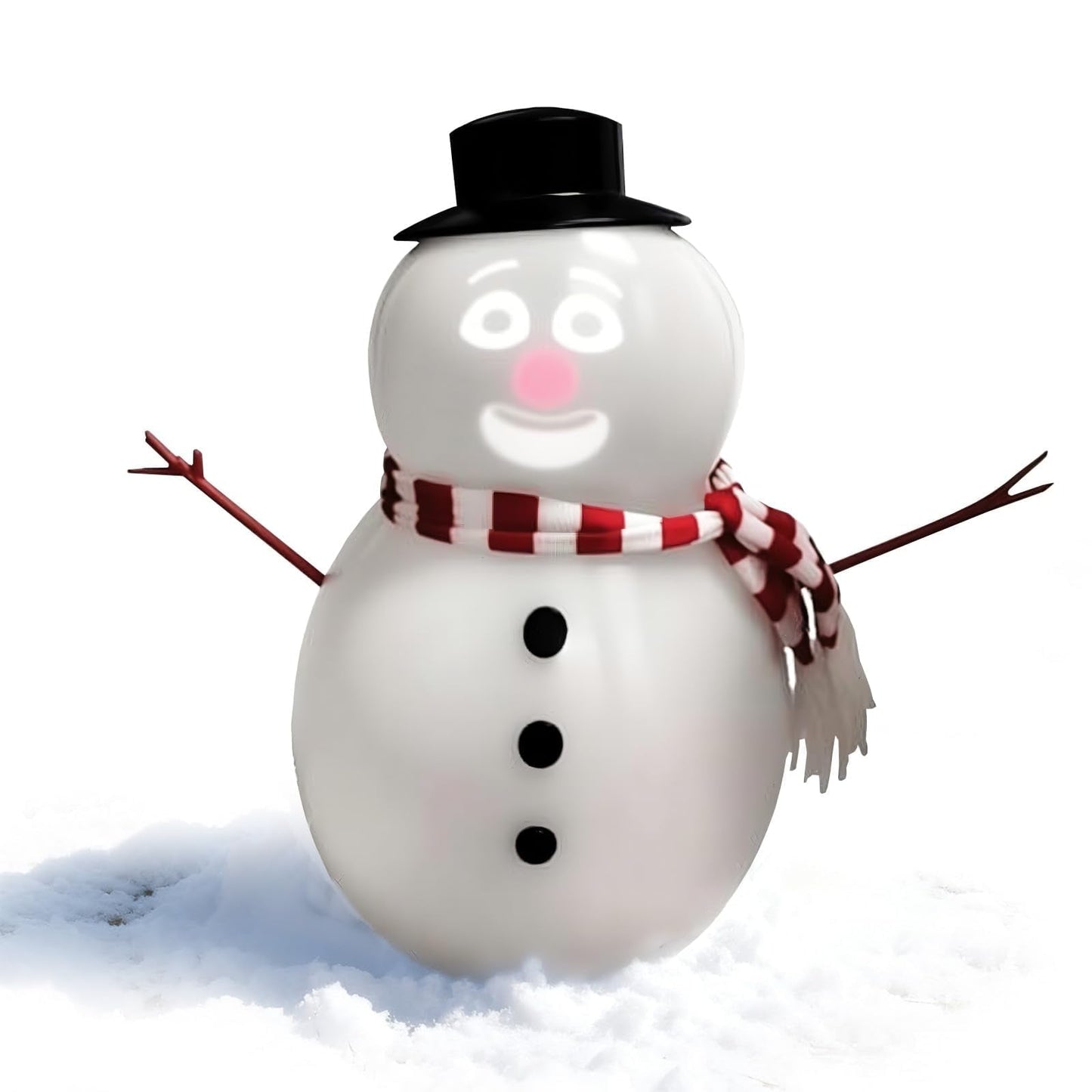Nyrvexa Animated Talking Snowman,Singing,Talking,Dancing Interactive Blinking Snowman with Built-in Projector & Speaker -Plug'n Play Christmas Decoration, LED Facial Projection (USB/Battery Powered)