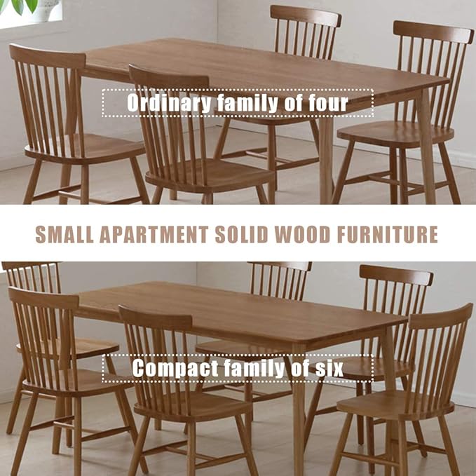 47" Dining Table Kitchen Table Dining Room Table Small Kitchen Table for Small Spaces Table Modern Home Furniture Dinner Table Rectangular (Natural)