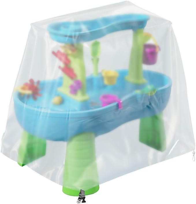 Kids Water Table Cover, Fit Step2 Rain Showers Splash Pond Water Table Waterpark Play Table Cover Outdoor Toys Cover - (Frosted)