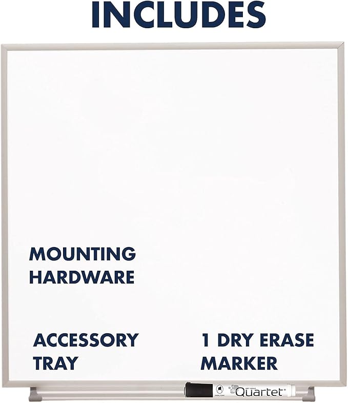 Quartet Matrix Modular Magnetic Whiteboard, 34" x 23", Includes Tray and Marker, Silver Aluminum Frame (M3423)