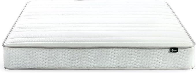 ZINUS 8 Inch Foam and Spring Mattress, King, CertiPUR-US Certified Foams, Mattress in A Box, White