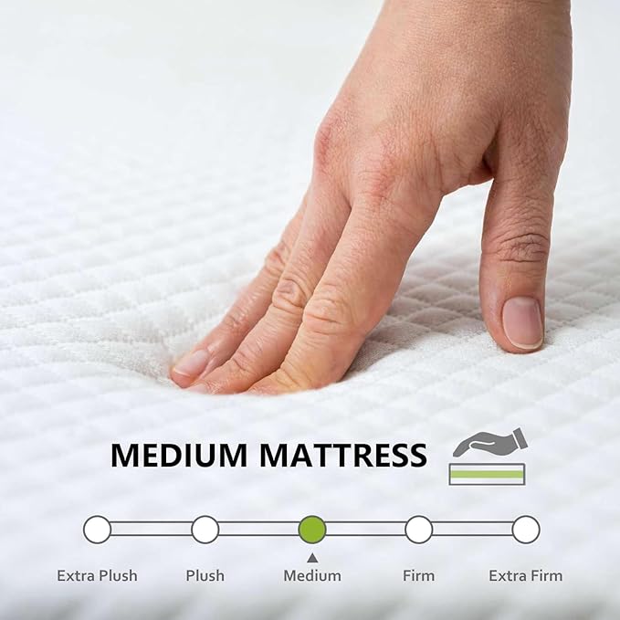 PayLessHere 5 Inch Gel Memory Foam Mattress Medium Firm Mattresses CertiPUR-US Certified Bed-in-a-Box Pressure Relieving California King Size,Fiberglass Free,White