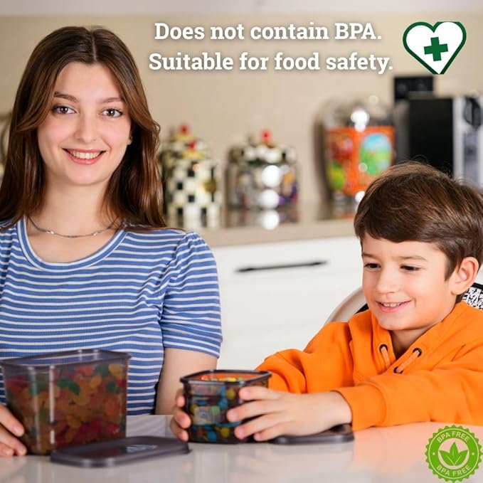 "12-Piece 40 OZ BPA-Free Airtight Food - Food Storage Containers With Lids, Flour, Pantry Storage Includes 20 Reusable Washable Labels, Kitchen Organizer