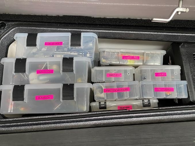 Epson LABELWORKS 212FPPX Genuine PET (Polyester) Tape Cartridge - Black on Fluorescent Pink Designer Craft Label Maker Tape - 1/2" (12MM) Wide, 16'