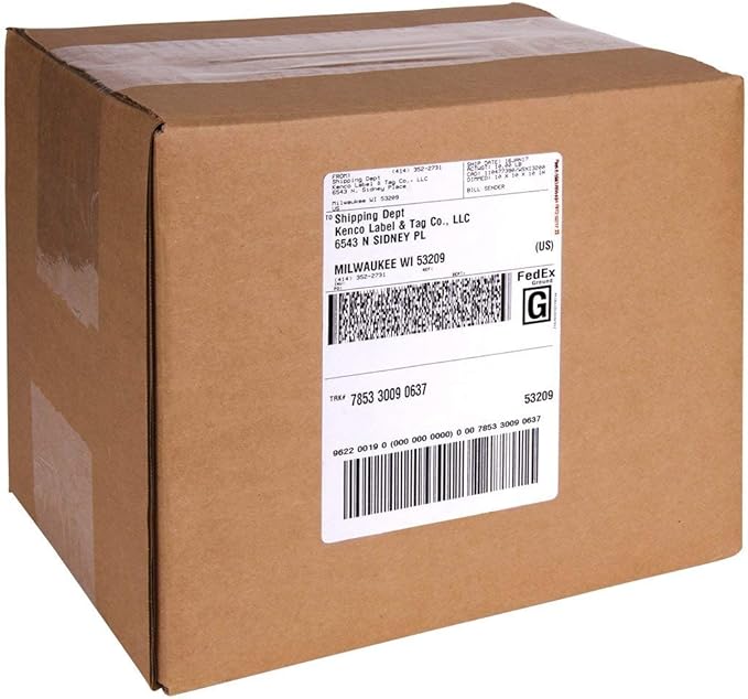 RBHK Half Sheet Self Adhesive Shipping Labels for Laser & Inkjet Printers, 500 Labels, Rounded Corner (250 Sheets)