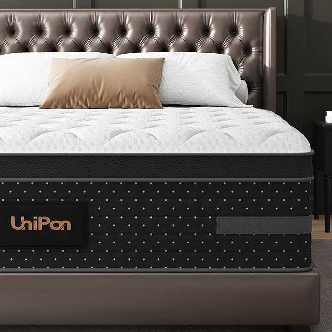 Queen Size Mattress 12 inch - Cooling Gel Premium Hybrid Mattress in a Box with Back & Lumbar Support, Pocket Spring Bed for Motion Isolation, 365 Night Trial CertiPUR-US Certified