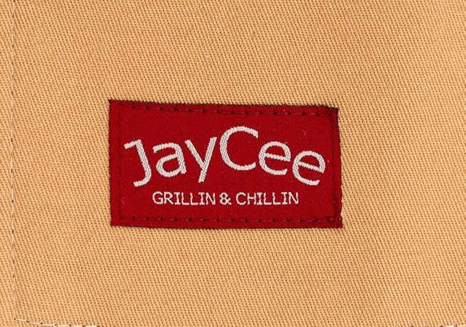 JayCee Apron for BBQ, Grill, Chef, Hobby and Workshop, 5 Pockets, Cross-Back, 2 Tool/Towel Loops, 10 oz Cotton, Great Gift
