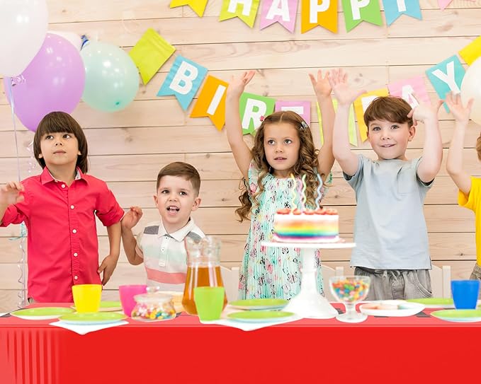 6 Pcs Train Party Decorations Railroad Track Tablecloths Train Birthday Party Supplies 54 x 108 Inch Plastic Table Covers for Railroad Track Western Theme Birthday (Multicolor)