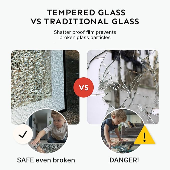 68x20 Full Length Mirror, Dimmable 3 Color LED Light w/Light Memory, Distortion Free Silver Coating Mirror, HD Reflection &Anti Desilvering,Tempered Glass &Shatter Proof Film Doubles Safety