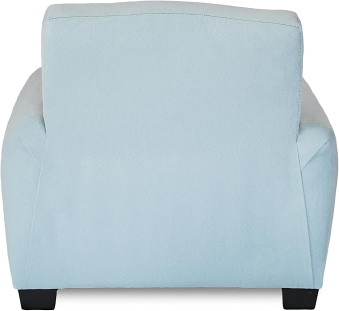 Kid Rocking Chair for Toddlers, Child Chair for Little Kids, Upholstered Toddler Armchair for Children, Comfy and Cute Little Kid Chairs (Legs, Light Blue)