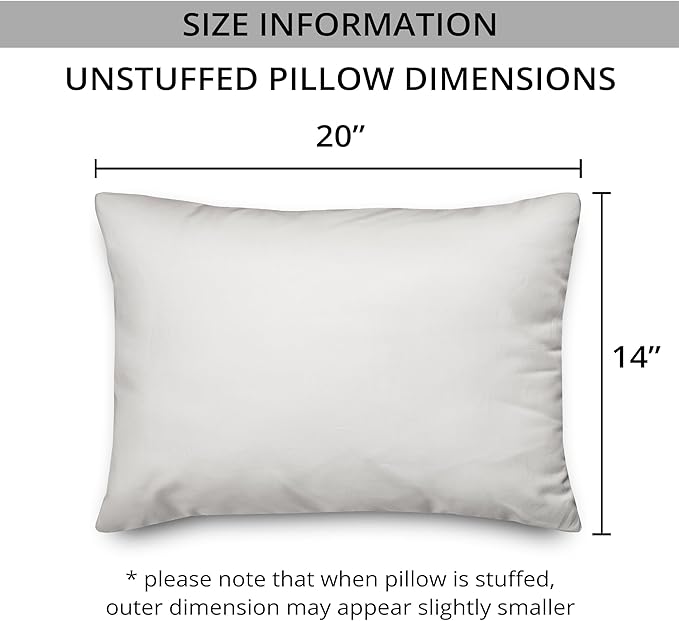 Ahoy Indoor/Outdoor Pillow | Decorative Pillows for Living Room Couch Bed Sofa Patio, Fluffy Soft Cushion | Water Resistant Blue, 14x20
