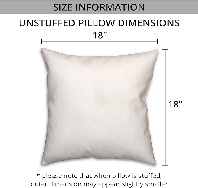 Home is Where The Anchor Drops Indoor/Outdoor Pillow | Decorative Pillows for Living Room Couch Bed Sofa Patio, Fluffy Soft Cushion | Water Resistant Blue, 18x18