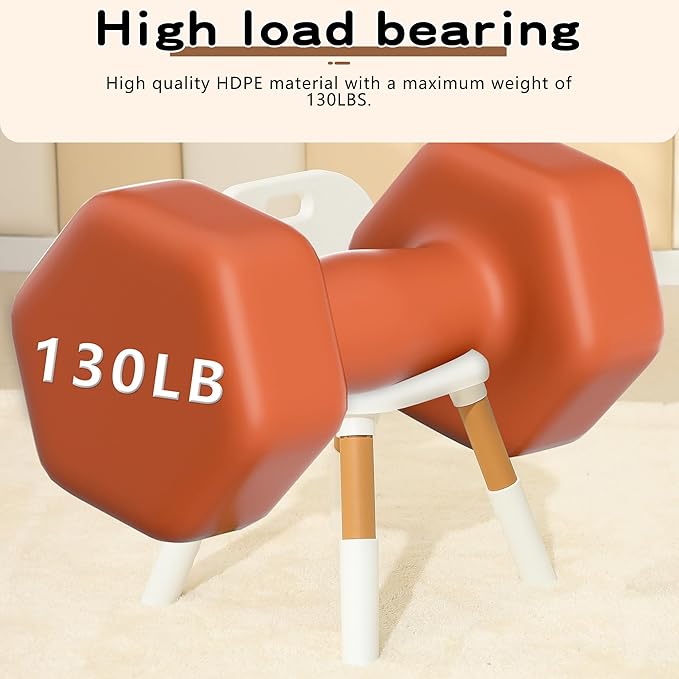 3 Level Height Adjustable Kids Chairs Plastic Preschool Chair Durable and Lightweight Child Chair with a Maximum Load Capacity of 130 pounds Suitable for Day Care, Classroom, and Home (3-Pack Beige)