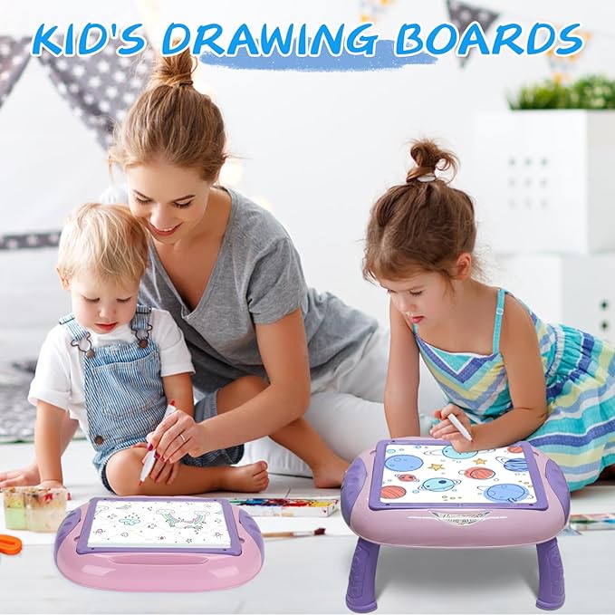 Gifts for 1-2 Year Old Girls,Toddlers Toys with Magnetic Letters and Numbers, Art Easel for Kids 1 2 Year Old, Girl Birthday Christmas Gifts (Purple)