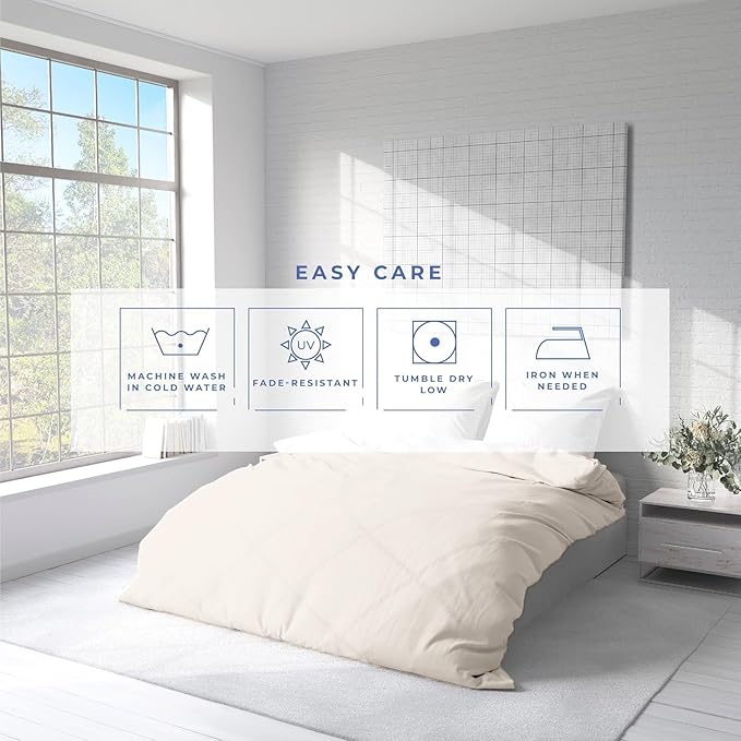 Kotton Culture 3 Pc King Size Duvet Cover Set- 100% Egyptian Cotton Sateen 600 Thread Count Ultra Soft Premium Durable Comforter Cover Zipper Closure & Corner Ties (Butter, King 102"x94")