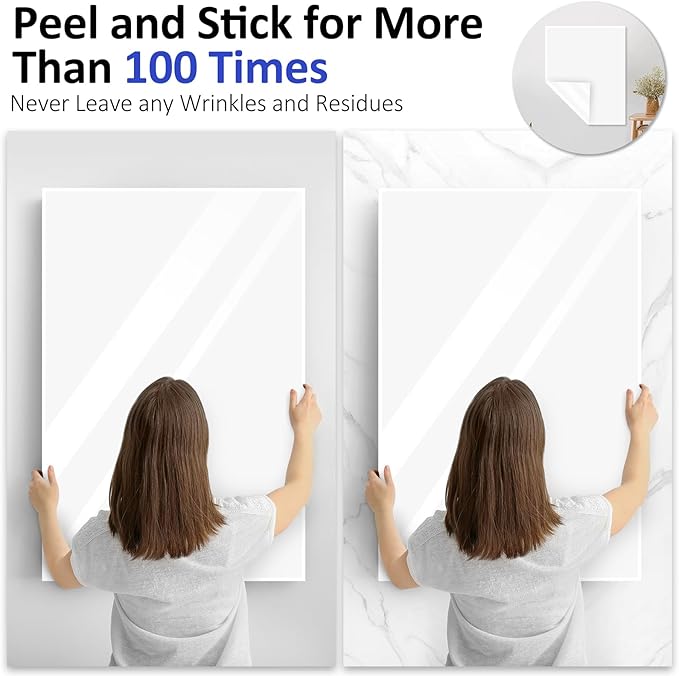 Dry Erase White Board Sticker for Wall (49 × 35)