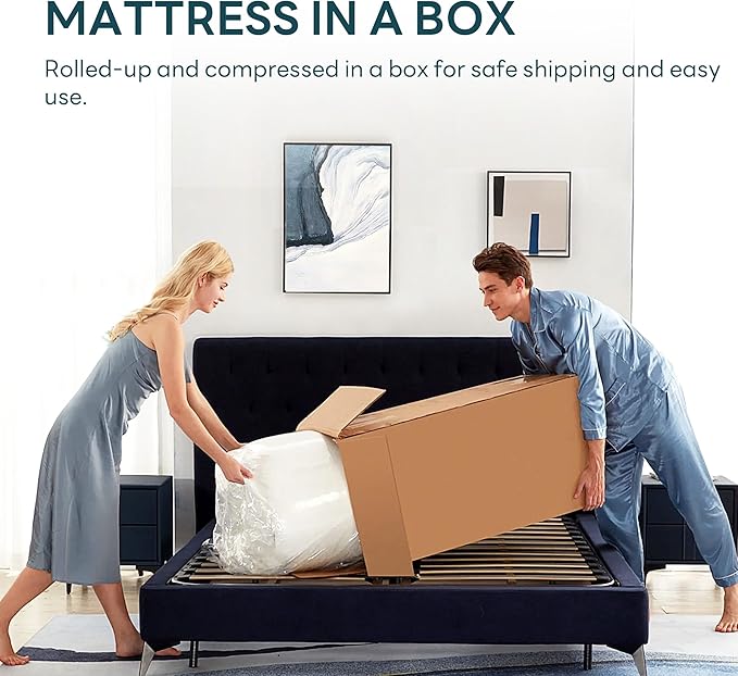 King Mattress 12 Inch, Memory Foam Mattress, Green Tea Cooling Gel Infused for Pressure Relief, Bed in a Box CertiPUR-US Certified & Fiberglass Free