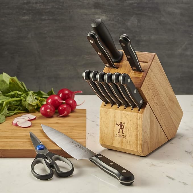 HENCKELS Solution 12-pc Knife Block Set, Natural