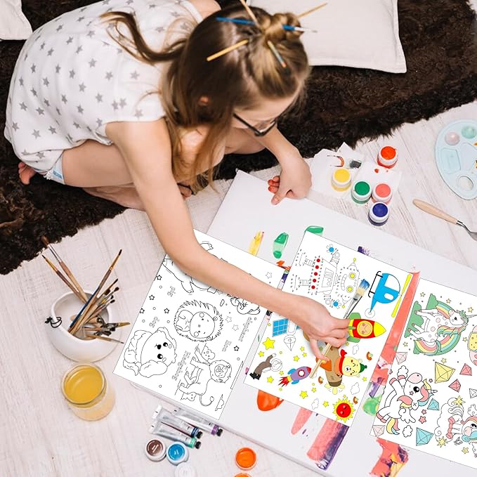 150 Pieces Disposable Paper Placemats Coloring Activity Sheets Paper Place Mats Bulk Dining Table Place Mats Set 14.5*10 Sublimation Placemat for Restaurant Christmas Party(Space Aminal Unicorn Theme)