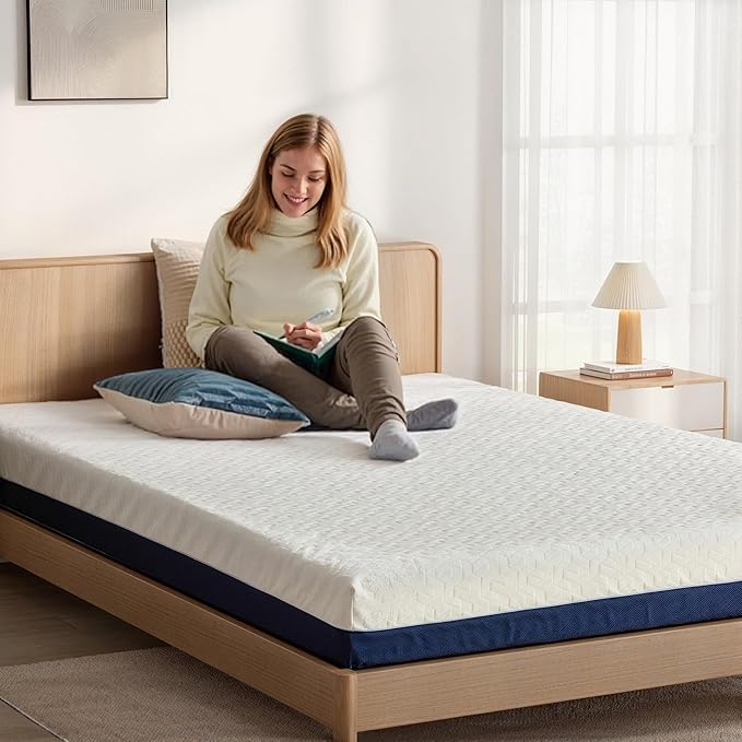Twin Mattress, 8 Inch Gel Memory Foam Mattress for Cooling Night Sleep & Pressure Relief, Medium Firm Twin Size in a Box, Fiberglass-Free, CertiPUR-US Certified