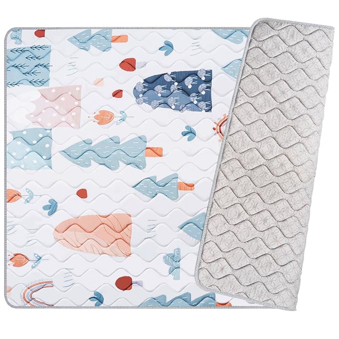 Baby Play Mat 79’’ x 71’’ Soft Baby Floor Mat Thicker Foam Play Mat for Babies,Toddlers, Foldable Baby Playpen Mat Crawling Mat,Tree Design