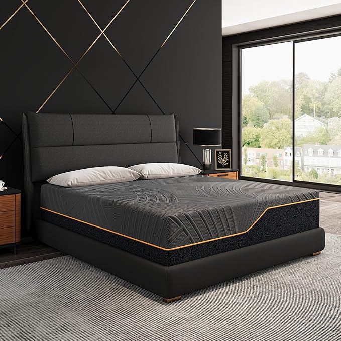 14 Inch Firm Cal King Mattress in a Box, Copper Memory Foam Mattress with Cooling Cover, Relieving Pressure & Back Pain, Fiberglass-Free, CertiPUR-US Certified, Foam Made in USA, 72"x84"x14"