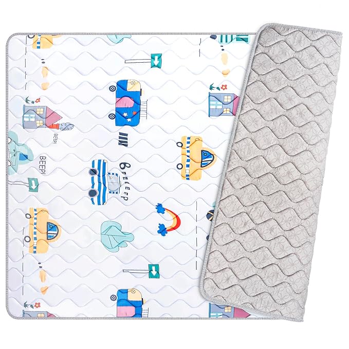 Baby Play Mat, Soft Baby Floor Mat, 71’’ x 59’’ Thicker Foam Play Mat Foldable Baby Playpen Mat Crawling Mat for Babies, Toddlers, Car Design
