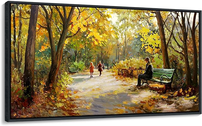 Forest Canvas Wall Art Large Wall Decor for Living Room Farmhouse Landscape Painting Wall Pictures Office Mural Farmhouse Home Decor 29x58 Inches Wood Framed