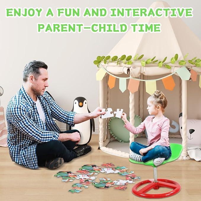 Chairs Kids Wobble Stool, Sensory Swivel Chair for Kids,360 Degree Rotation,Exercise Children's Coordination,Sensory Spinning Chair for Autistic Children (AB010007-1)