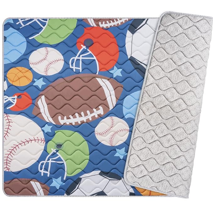 Baby Play Mat 79’’ x 71’’ Soft Baby Floor Mat Thicker Foam Play Mat for Babies,Toddlers, Foldable Baby Playpen Mat Crawling Mat,Ball Design