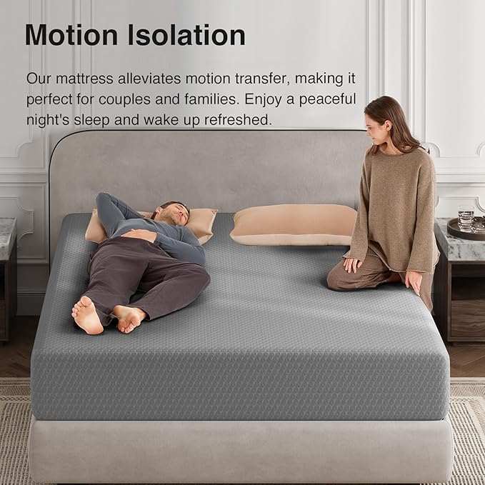 Novilla Queen Size Mattress, 10 Inch Gel Memory Foam Mattress Queen Size for Cool Night Sleep & Pressure Relief, Foam Mattresses with Thermally Balanced Foam Core for Enhanced Support & Breathability