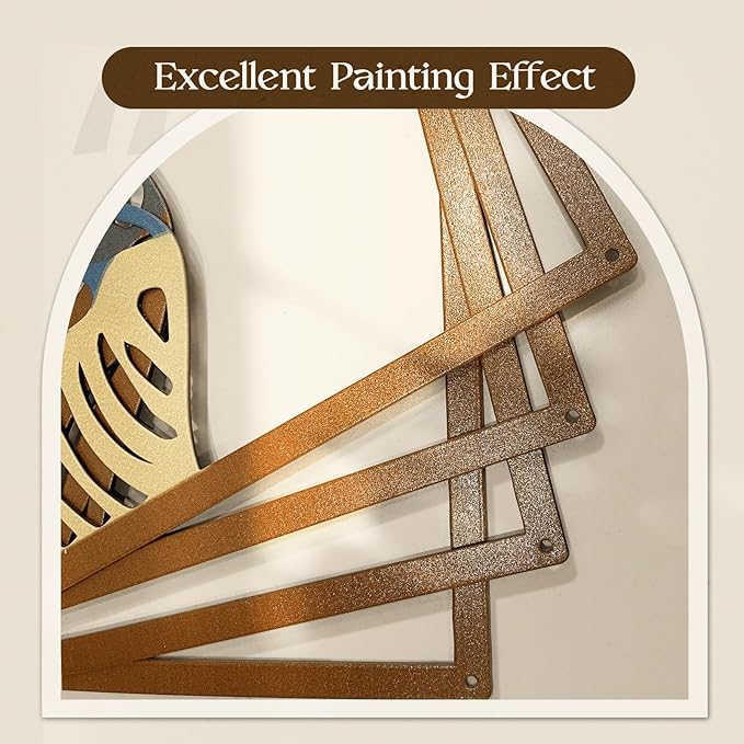 Glamativity 4 Pcs Colorful And Black Double-Sided Abstract Mountain Metal Wall Art , Mountain Line Art Décor, 3D Textured Minimalist Wall Decor, Rustic Nature Wall Décor for Living Room Bedroom Study (L Size 22.5x15.7'')