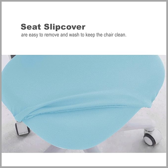 Kids Desk Chair, Boy's Girl's Child Children Study Office Computer Chair, Ergonomic Design, Adjustable Height and Seat Depth (Sky Blue)