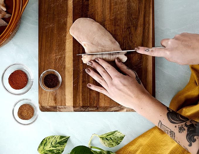 7-Inch Santoku Knife – Ultra-Sharp German High Carbon Stainless Steel, Full Tang, Ergonomic Handle, Multipurpose Kitchen Knife for Chopping, Slicing, and Dicing, Black