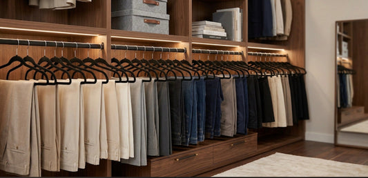 Space-Saving Non-Slip Pants Hangers for a Neater Closet