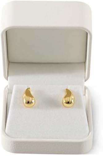 Earring Box, Leather Earring Gift Box,Premium Earring Boxes For Jewelry Gift,Luxury Earring Boxes (White)