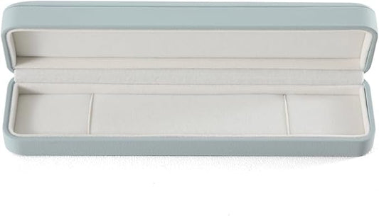 Necklace Gift Box Leather Necklace Jewelry Box,Teal Necklace Case,Luxury Necklace Display Box For Jewellery Store, Light Blue