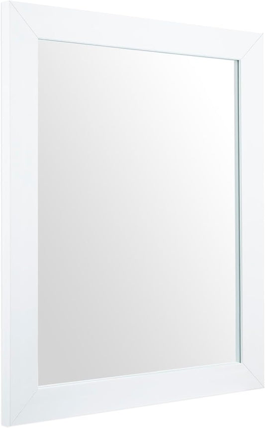 BOMINICA Rectangular Wall Mirror Framed Decorative Mirror 12” x 16” for Bathroom, Living Room, Vanity, White