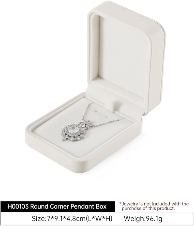 Necklace Box, Leather Jewelry Boxes,Beige Jewelry Gift Boxes,Luxury Jewelry Gift Box，Premium Jewelry Display Box For Jewellery Store