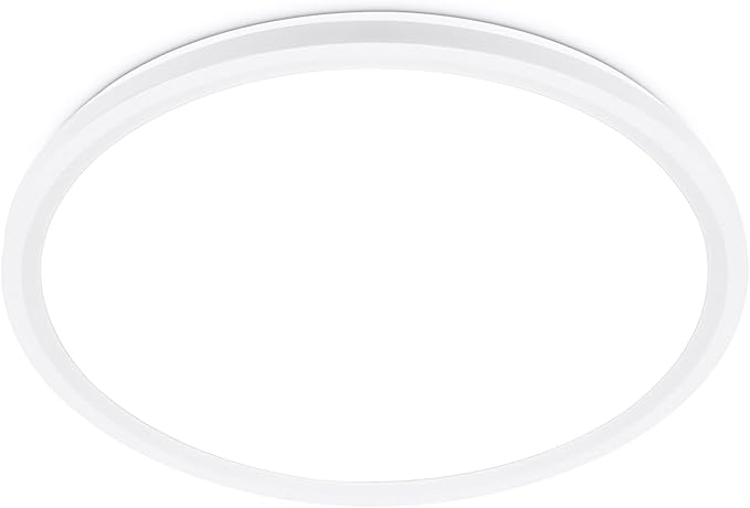 Flush Mount Ceiling Light Fixtures,18W Flat led Light for Ceiling,6500K 1800LM Ultra Thin Round White Lamp for Bedroom Kitchen,Bathroom,Garage,Living Room, Dining Room