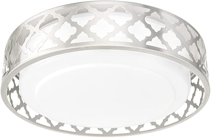 14inch LED Ceiling Light, 20W 1400 Lumens Dimmable Flush Mount Lighting Fixtures, 3000K Warm White, Brushed Nickel Finish, ETL Listed for Kitchen, Hallway, Bedroom, Laundry