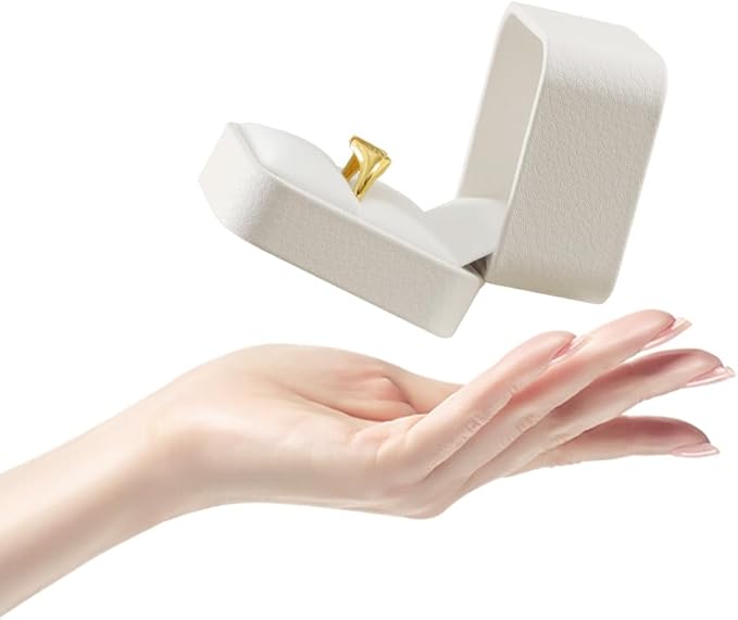 Necklace Box, Leather Bracelet Gift Box,Premium Small Gift Boxes,Luxury Jewelry Box For Chains (White)