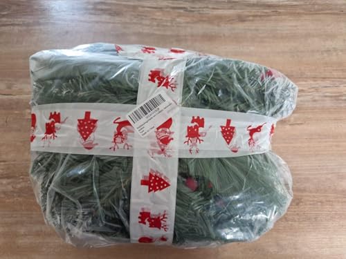 Christmas Garland with Lights, 50 LEDs 9FT Prelit Garland Battery Operated Outdoor Indoor Christmas Decorations Lighted Garland for Stairs Railing Fireplace Mantle Front Door Home Holiday Decor