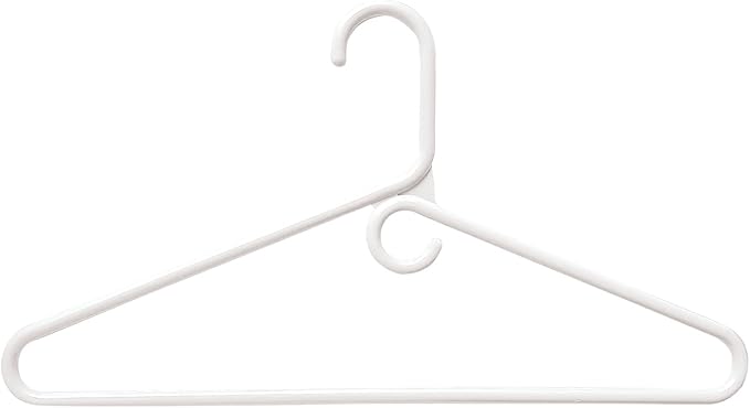 Clothes Hangers 30 Pack Plastic - Heavy Duty Space Saving Coat, Velvet Hangers, Pant Hangers for Closet Organization - Durable Non-Slip, White Wardrobe Essentials Bulk Storage