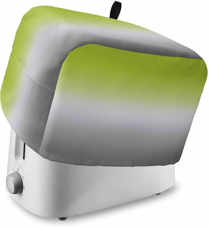 Toaster Cover 4 Slice Ombre Green Toaster Oven Cover with Pockets Green Grey Dustproof Bakeware Protector Small Kitchen Appliance Dust Covers and Fingerprint Protection for Women