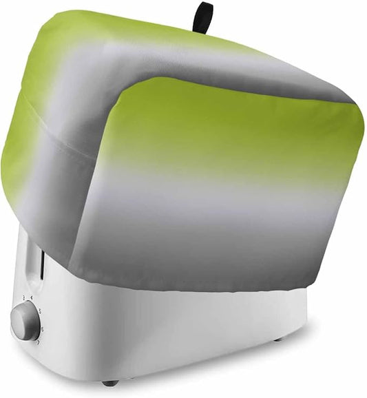 Toaster Cover 4 Slice Ombre Green Toaster Oven Cover with Pockets Green Grey Dustproof Bakeware Protector Small Kitchen Appliance Dust Covers and Fingerprint Protection for Women